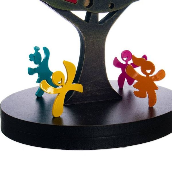 Alternate image for Handcrafted Aluminum Sculpture of Happy Children Tree  Bird Fun