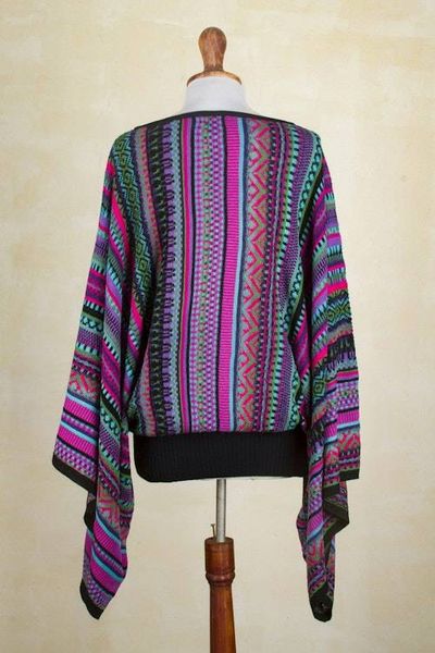 Alternate image for Knit Multicolor Striped Pullover Sweater from Peru Butterfly Dance