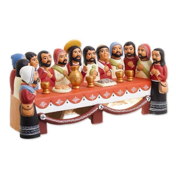 Alternate image for Collectible Religious 12 Apostles and Jesus Sculpture The Last Supper