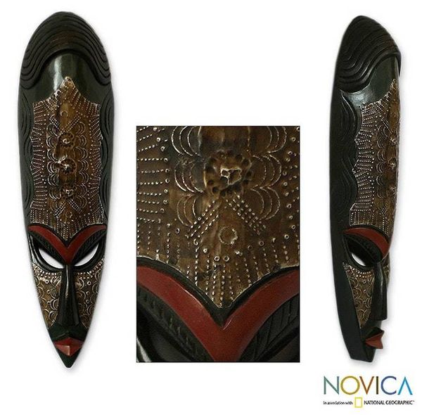Alternate image for Fair Trade Congolese Wood Mask from Africa Sande Woman
