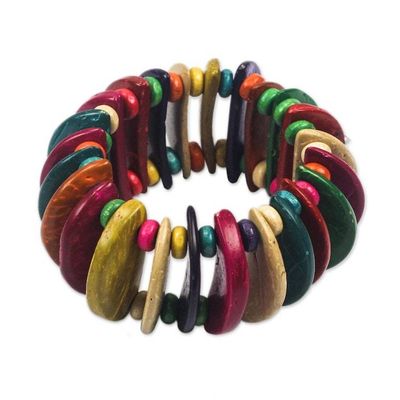 Alternate image for Unique Coconut Shell Stretch Bracelet Naa Awula