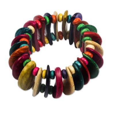 Alternate image for Unique Coconut Shell Stretch Bracelet Naa Awula