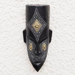Image for African Decorative Wood Mask for Wall Made in Ghana Ghanaian True Legend