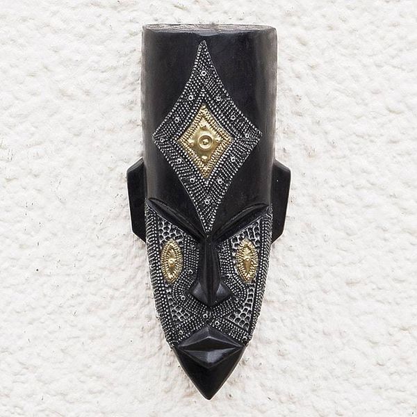 Alternate image for African Decorative Wood Mask for Wall Made in Ghana Ghanaian True Legend