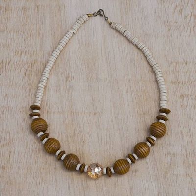 Primary image for Handmade Eco-Smart Recycled Glass Bead Necklace from Ghana Elorm