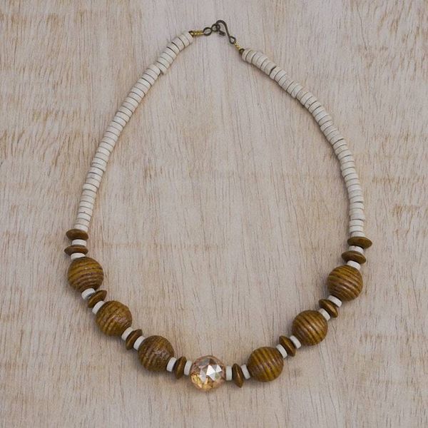 Alternate image for Handmade Eco-Smart Recycled Glass Bead Necklace from Ghana Elorm