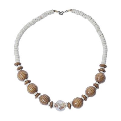 Alternate image for Handmade Eco-Smart Recycled Glass Bead Necklace from Ghana Elorm