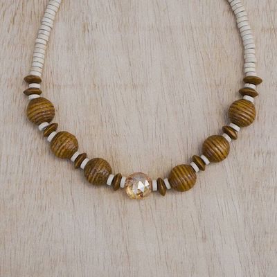 Alternate image for Handmade Eco-Smart Recycled Glass Bead Necklace from Ghana Elorm