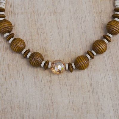 Alternate image for Handmade Eco-Smart Recycled Glass Bead Necklace from Ghana Elorm