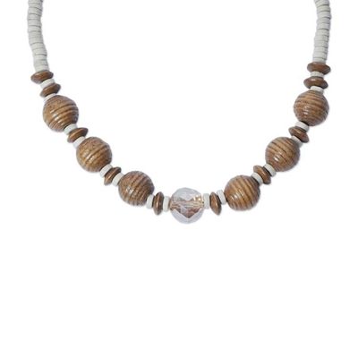 Alternate image for Handmade Eco-Smart Recycled Glass Bead Necklace from Ghana Elorm