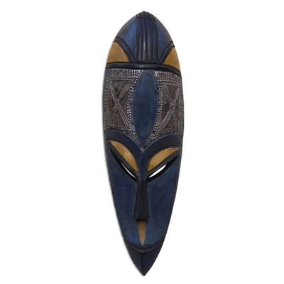 Alternate image for Fair Trade Ashanti Tribe Wood Mask Come By Love