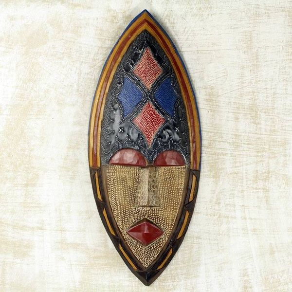 Alternate image for West African Artisan Crafted Sese Wood Wall Mask Adepa