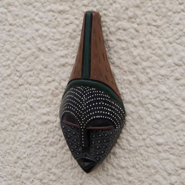 Alternate image for Handmade African Mahogany Wood Mask Elinam