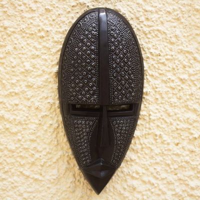 Alternate image for Handmade African Sese Wood Mask True Love Always