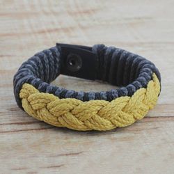 Image for Mens Multi-Color Braided Cord Wristband Bracelet Seacoast