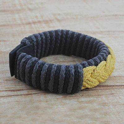 Alternate image for Mens Multi-Color Braided Cord Wristband Bracelet Seacoast