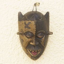 Image for Hand Made African Sese Wood Mask Bakongo Grin
