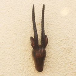 Image for Hand Carved Sese Wood Antelope Mask Antelope Head II