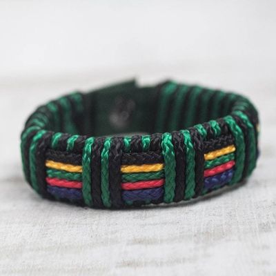 Primary image for Artisan Crafted Colorful Mens Wristband Bracelet Kente Spirit