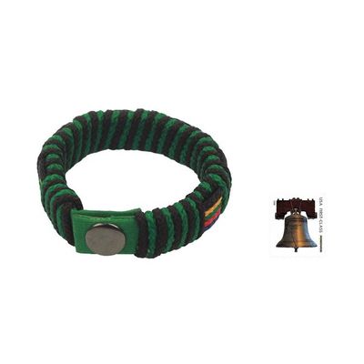Alternate image for Artisan Crafted Colorful Mens Wristband Bracelet Kente Spirit
