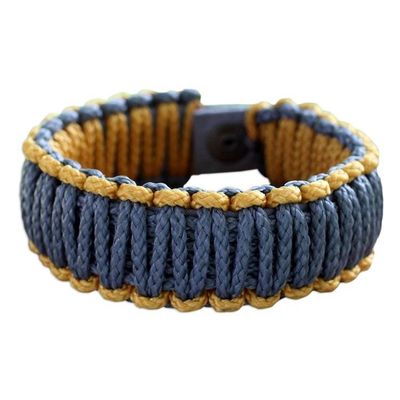 Alternate image for Mens Rope Wristband Bracelet Amina in Golden Gray