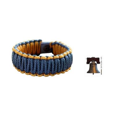 Alternate image for Mens Rope Wristband Bracelet Amina in Golden Gray