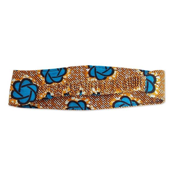 Alternate image for Handcrafted Blue and Orange Patterned Cotton Headband Sunrise Crown