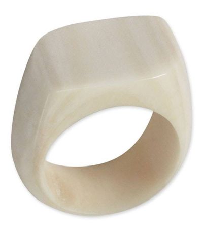 Alternate image for Cow Bone Cocktail Ring Eagle Honor