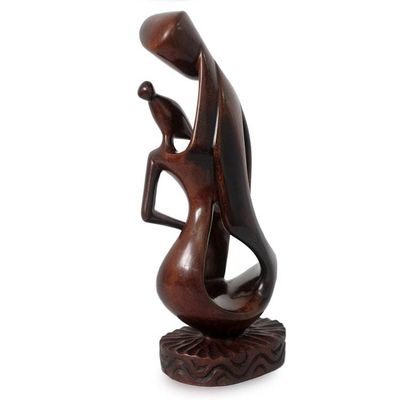 Alternate image for Unique Wood Sculpture from Africa Family of Four