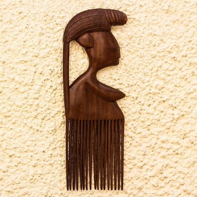 Primary image for Hand Carved Mahogany Wood Wall Art Listen