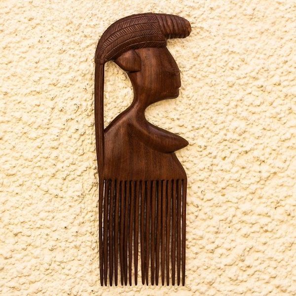 Alternate image for Hand Carved Mahogany Wood Wall Art Listen