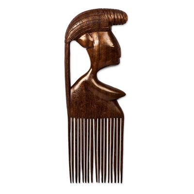 Alternate image for Hand Carved Mahogany Wood Wall Art Listen