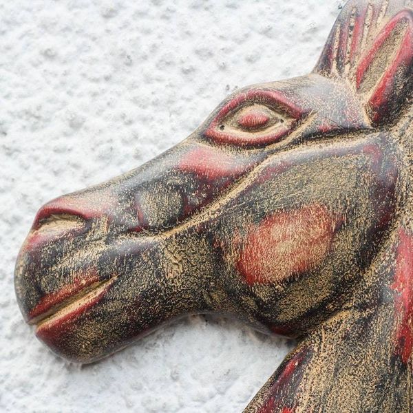 Alternate image for Rustic Sese Wood Horse Wall Sculpture from Ghana Horse Profile