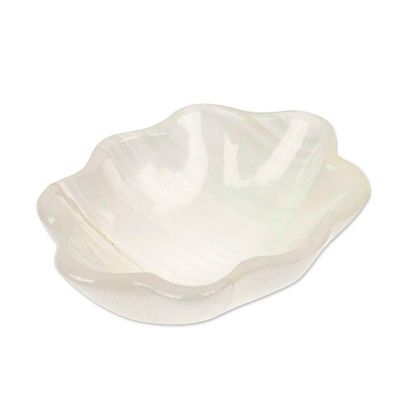 Alternate image for White Shell-Themed Marble Catchall Jewelry Tray Vanity Dish White Shell