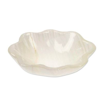 Alternate image for White Shell-Themed Marble Catchall Jewelry Tray Vanity Dish White Shell