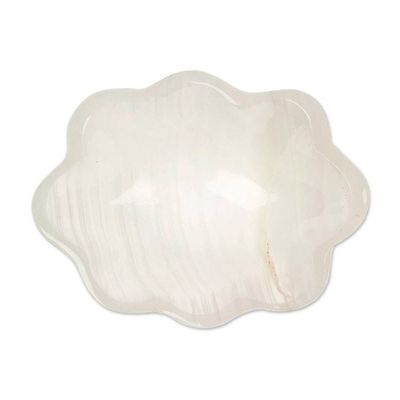 Alternate image for White Shell-Themed Marble Catchall Jewelry Tray Vanity Dish White Shell