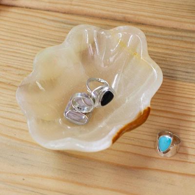 Alternate image for Marble Shell Catchall Holder Dish Tray Organizer in Green Green Shell