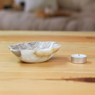 Alternate image for Grey Marble Shell Catchall Jewelry Holder and Trinket Dish Grey Shell