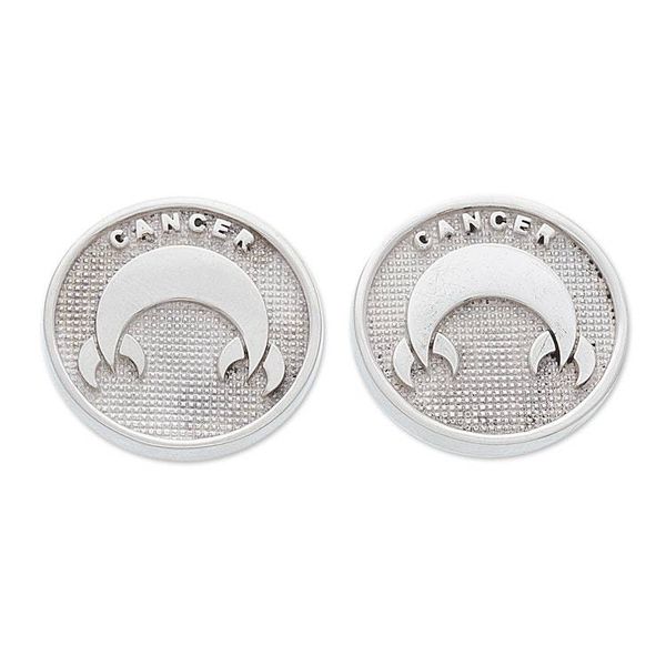Alternate image for Polished Cancer Zodiac Silver Cufflinks Crafted in Mexico Cancer Totem