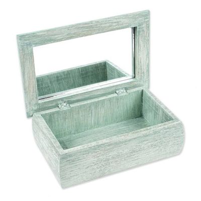 Alternate image for Handmade Pinewood Jewelry Box with Catrina-Themed Decoupage Catrina Illusion