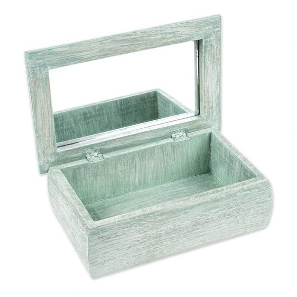 Alternate image for Handmade Pinewood Jewelry Box with Catrina-Themed Decoupage Catrina Illusion