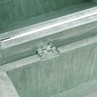 Alternate image for Handmade Pinewood Jewelry Box with Catrina-Themed Decoupage Catrina Illusion