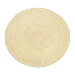 Image for Single Layer Braided Palm Frond Accent Mat from Mexico Single Braided Circles