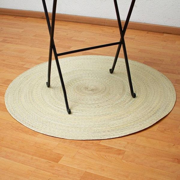 Alternate image for Single Layer Braided Palm Frond Accent Mat from Mexico Single Braided Circles