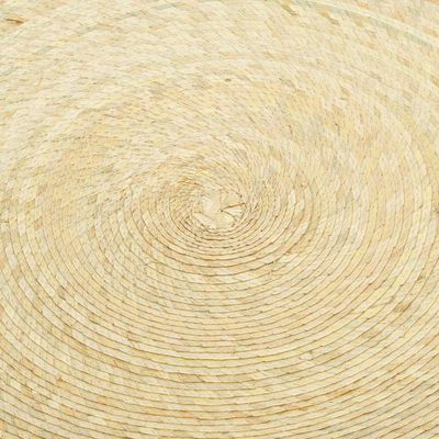 Alternate image for Single Layer Braided Palm Frond Accent Mat from Mexico Single Braided Circles