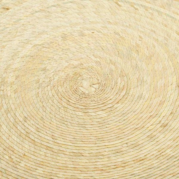 Alternate image for Single Layer Braided Palm Frond Accent Mat from Mexico Single Braided Circles