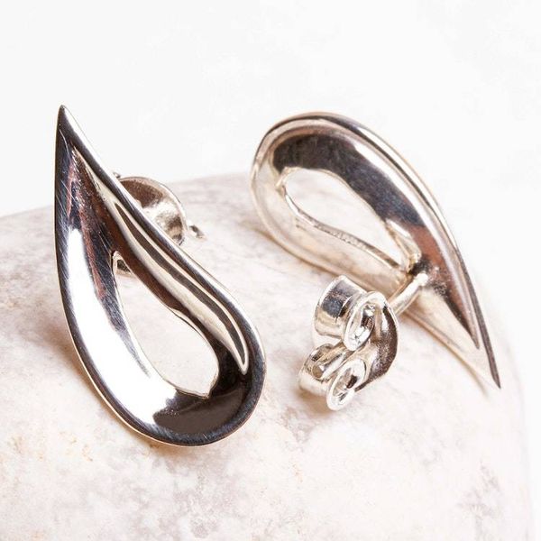 Alternate image for Handcrafted Sterling Silver Earrings from Mexico Taxco Tears