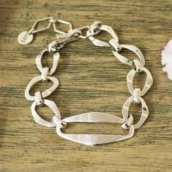 Image for Hand Crafted Taxco Silver Link Bracelet Contemporary Classic