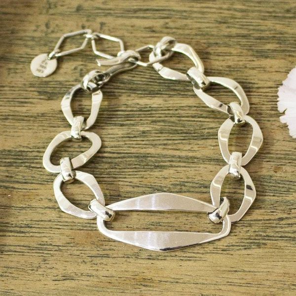 Alternate image for Hand Crafted Taxco Silver Link Bracelet Contemporary Classic