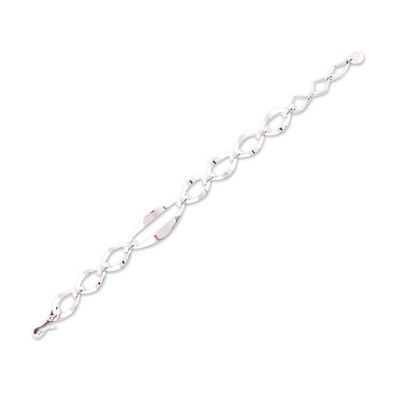 Alternate image for Hand Crafted Taxco Silver Link Bracelet Contemporary Classic
